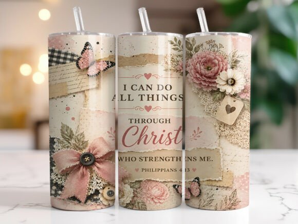 Download Christian Scripture Floral Tumbler Wrap - Floral tumbler wrap Collection