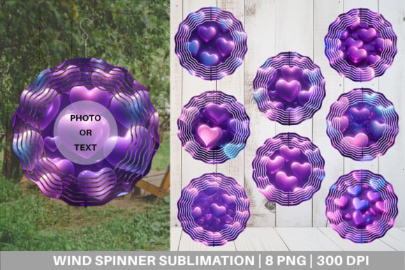 Download Wind Spinner 3D Love Hearts Background - Premium Resources