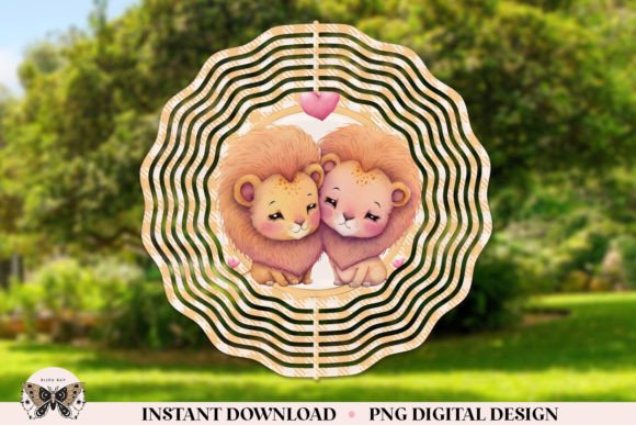 Download Lions in Love Wind Spinner Sublimation - Premium Bundle