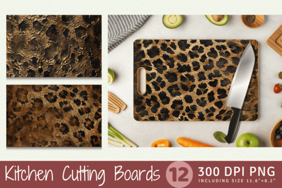Download Bronze Leopard Cutting Boards Sublimatio - Premium Resources