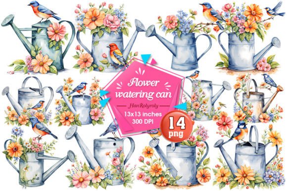 Download Flower Watering Can Sublimation Clipart - Watering can sublimation clipart Collection