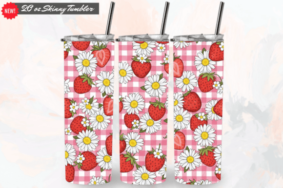 Download Coquette Strawberry Floral Tumbler Wraps - Floral tumbler wrap Collection